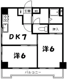 ハイコーポ北綾瀬【2階】の間取り