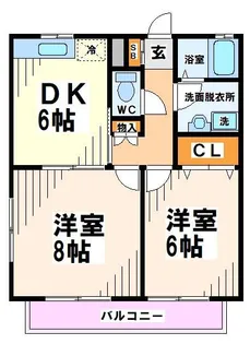 メゾングリシーヌC棟【2階】の間取り