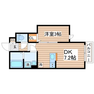 シエル宮町II【1階】の間取り