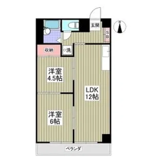 竹林マンションII【3階】の間取り