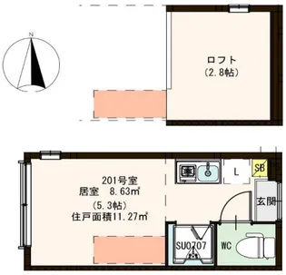 ハーモニーテラス赤羽西【2階】の間取り