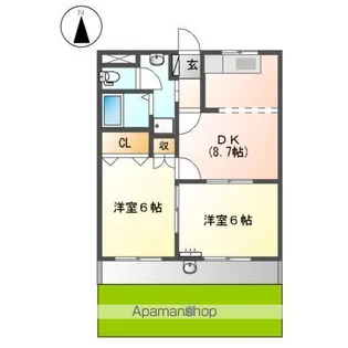ハピネス21【1階】の間取り