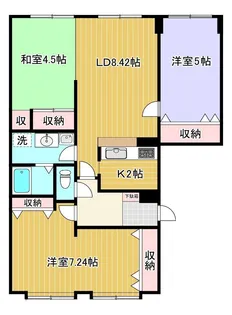 パシフィック共栄大通【1階】の間取り