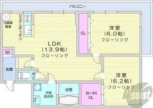 エフビル14【4階】の間取り