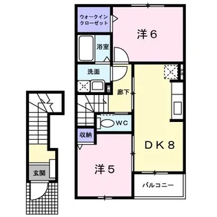 サン・ドエル【2階】の間取り