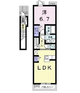 アルカンシエル 神立A【2階】の間取り