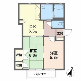 シャトリエ 弐番館【2階】の間取り