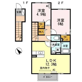 Orge A棟【2階】の間取り