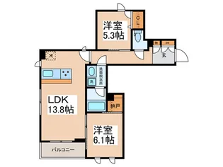フォレスト等々力【2階】の間取り