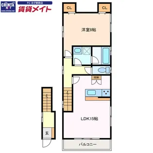 REMIX旭が丘【2階】の間取り