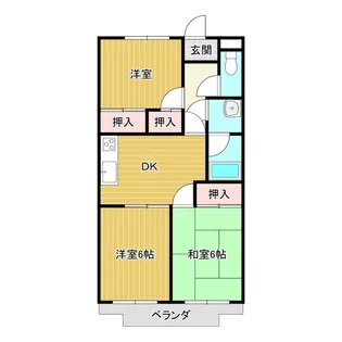 クレール原【2階】の間取り