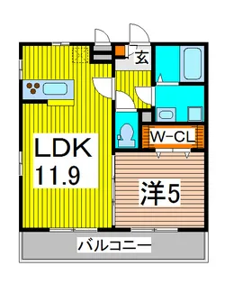 リブリ・CrestYanagisaki【2階】の間取り