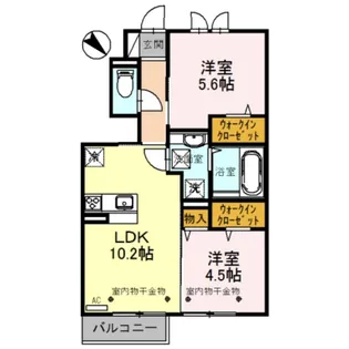 ラルーチェ【1階】の間取り