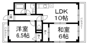 サンハイム森南【4階】の間取り