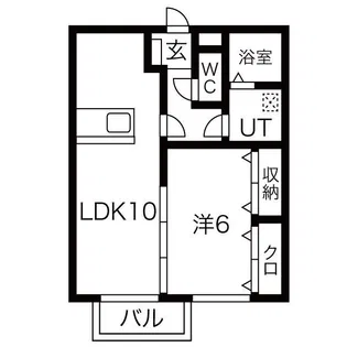 ウィルモアアサノ B【2階】の間取り