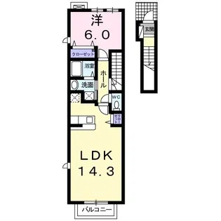 サンクレスト八坂II【2階】の間取り