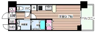 グランカーサ梅田北【6階】の間取り