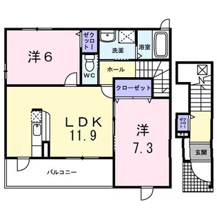 グロリオーサ I【2階】の間取り