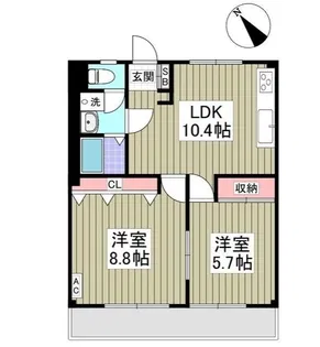 エスピーパレスA15【2階】の間取り