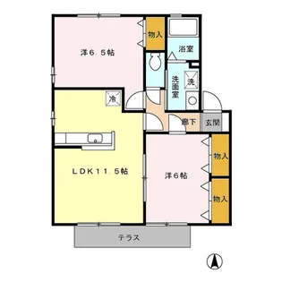 ルミエール上代A【1階】の間取り