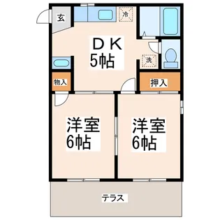 シティハイツ【1階】の間取り