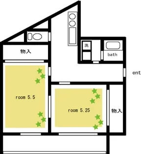 メゾンド駅南106号室【1階】の間取り