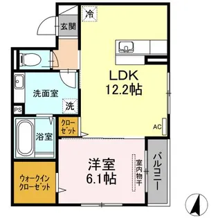 広島県福山市松浜町1【アパート】の間取り