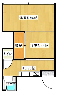 広島県呉市本通6【アパート】の間取り