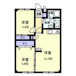 フォブール大井B【2階】の間取り