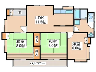 白根貸家【2階】の間取り