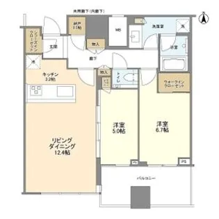 梅田ガーデンレジデンス【19階】の間取り