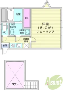 ファインシティーかすみ町【1階】の間取り