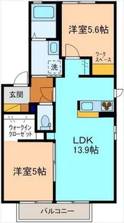 SH・ハイタウン日の出B【1階】の間取り