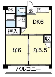 コーポ二丈【2階】の間取り