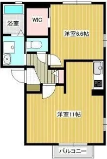 ヌーヴェルサンタナール【1階】の間取り