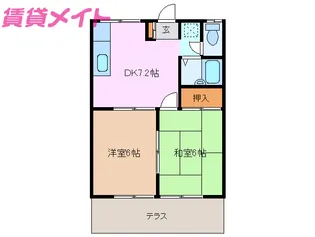 エステートピアいーば【1階】の間取り