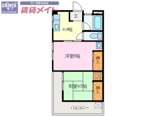 クレアトゥール伊勢志摩【3階】の間取り