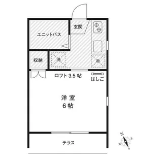 ハイツ・やまゆり【1階】の間取り