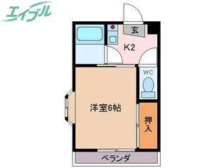 ジョイフル伊勢【3階】の間取り