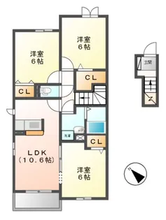 クレマチス A棟【2階】の間取り