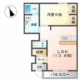 メゾン・アンソレイユ【1階】の間取り