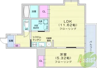 セレクト小松島【3階】の間取り