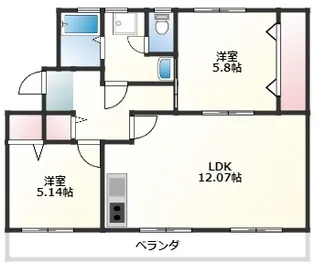 リ・バースコート宮丸【3階】の間取り