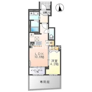 ティーノ フェリーチェ 33【1階】の間取り