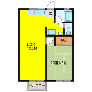 第1メゾンドラポール【2階】の間取り