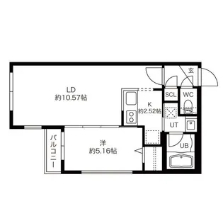 Lux fort(ラグフォート)【3階】の間取り