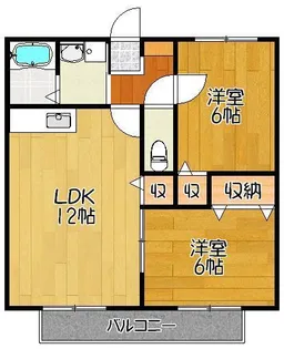 エヴァーグリーン神埼 弐番館【1階】の間取り