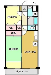 高知県安芸市川北甲【マンション】の間取り