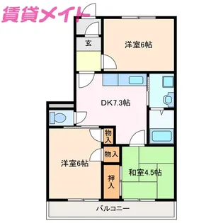 ラ・トゥール【2階】の間取り
