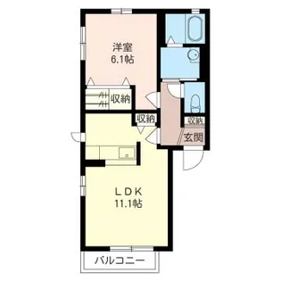 イナリハイツ【1階】の間取り